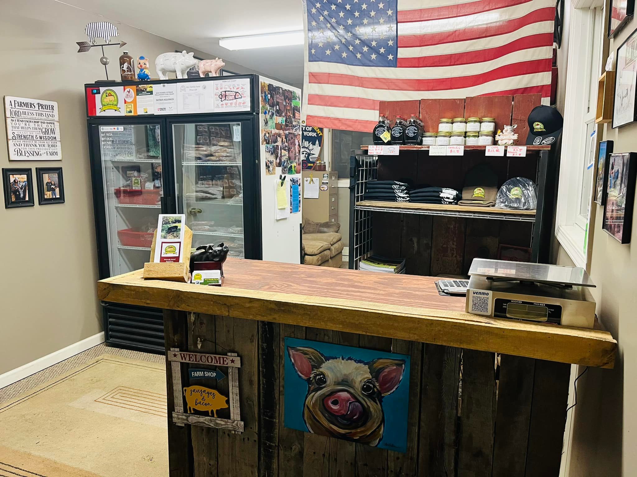 Berkshire pigs on pasture